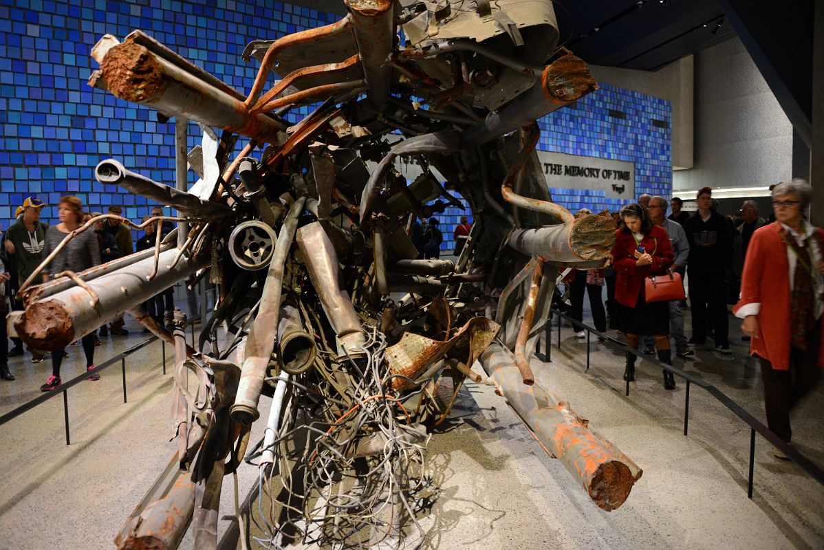 24B North Tower Communications Antenna In The Center Passage 911 Museum New York